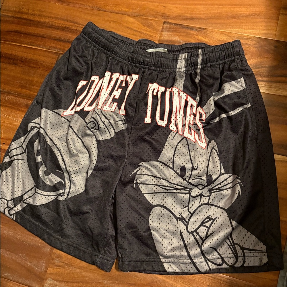 Warner Bros. Looney Tunes Black and Gray Men's Shorts‎ bugs bunny Marvin 0218